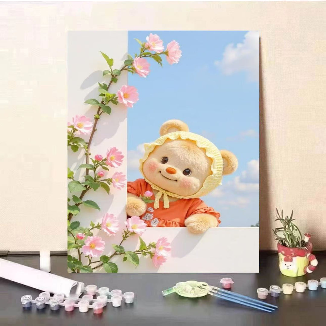 DIY Playful Bear-Themed Painting Kit Bowlift