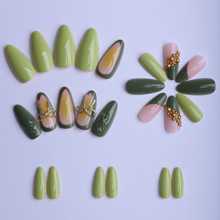 Artificial Fingernails with Creative Accents Bowlift