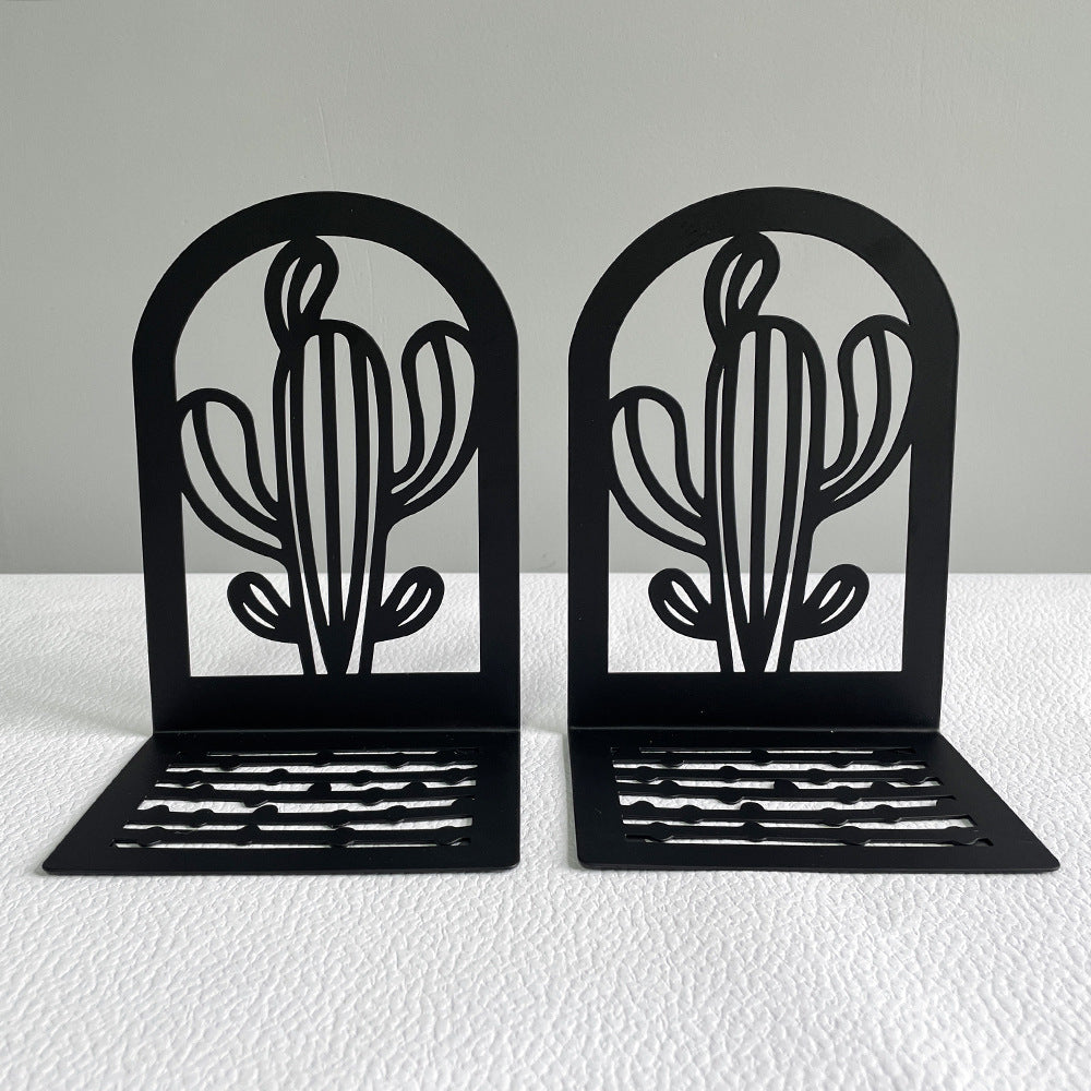 Decorative Cactus-Themed Bookends