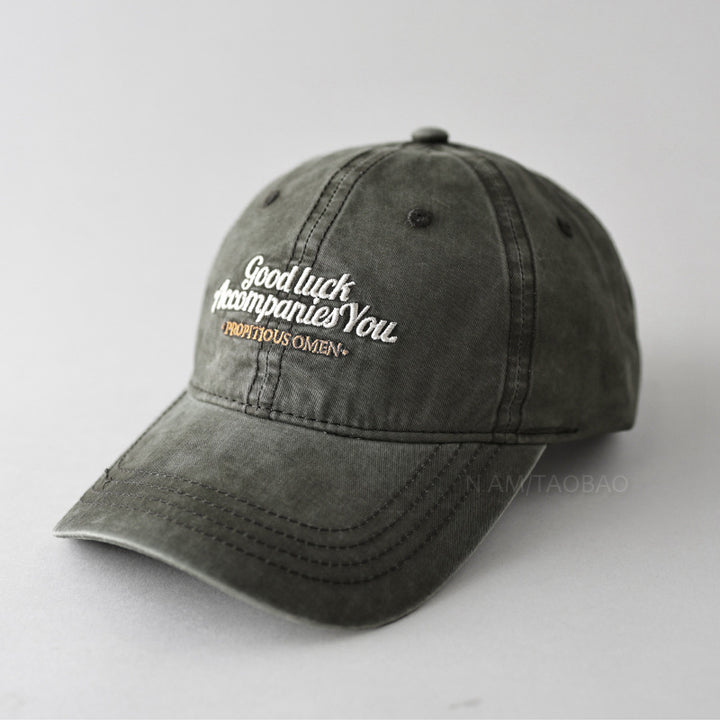 Men's Embroidered Cotton Baseball Cap Bowlift