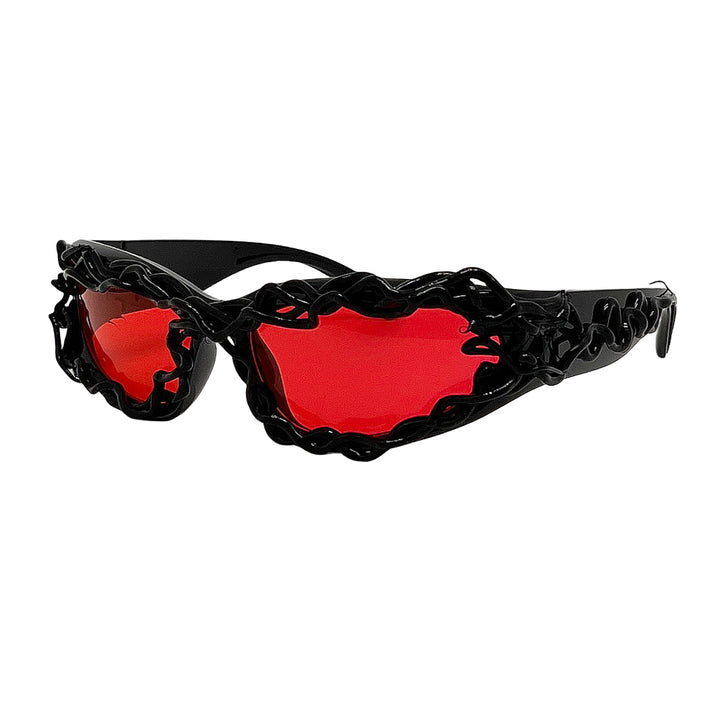 Women's extravagant design sunglasses with creatively structured frame Bowlift