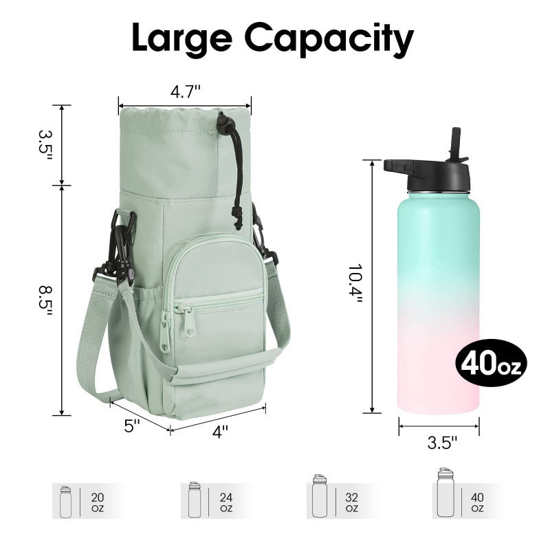 Practical water bottle bag with insulating interior compartment Bowlift