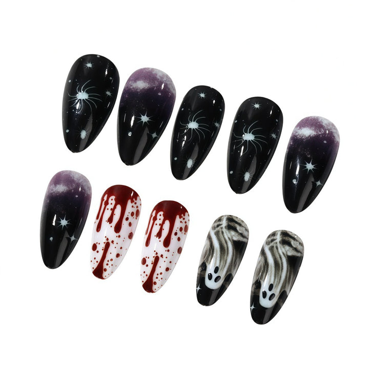 Artificial artificial nails with Halloween motifs Bowlift