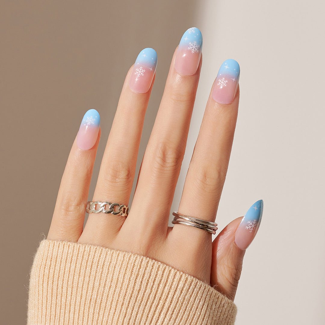 Artificial nail set with elegant pointed accents Bowlift
