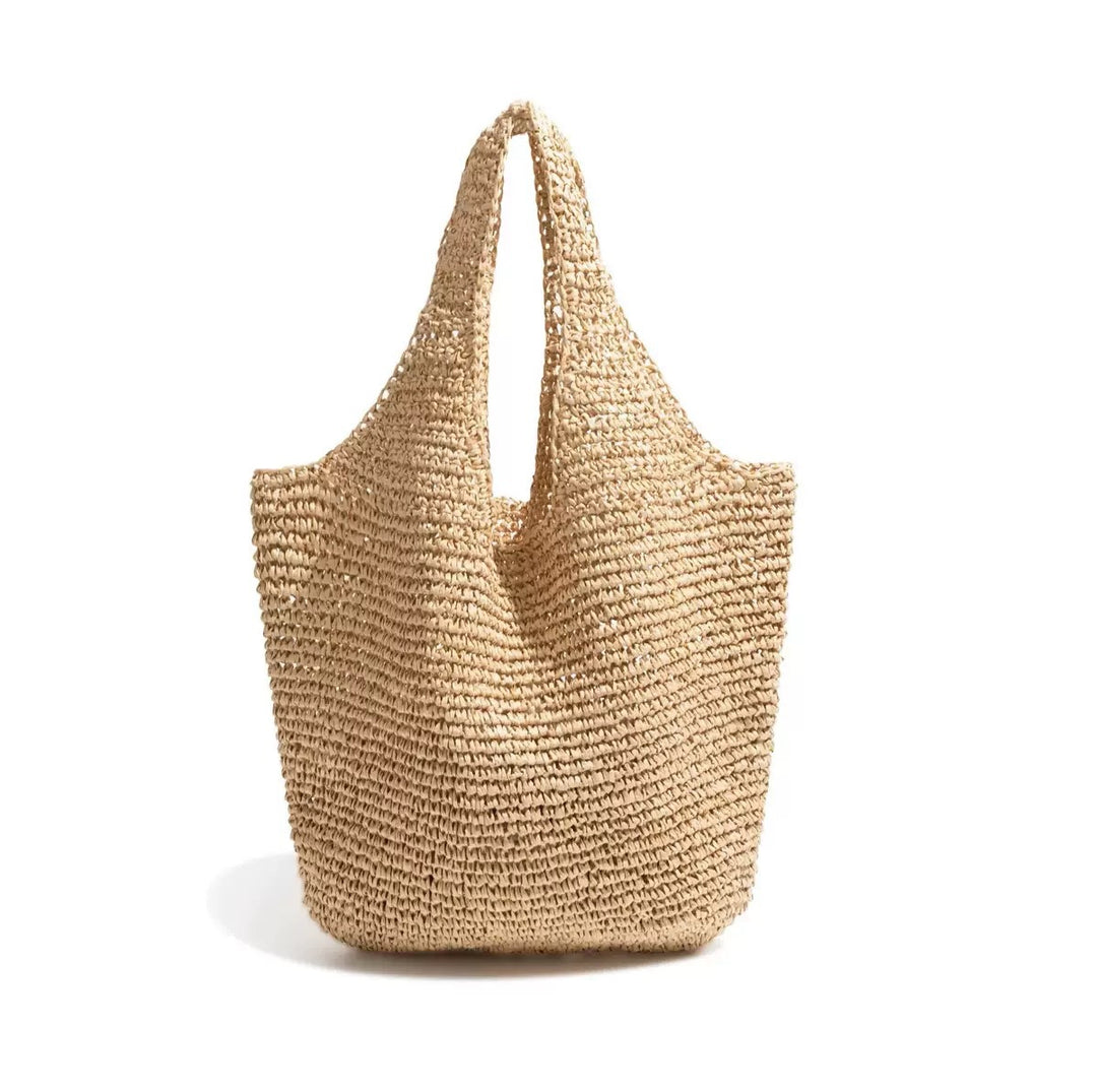 Handmade Macrame Tote Bag with Fine Structure Bowlift