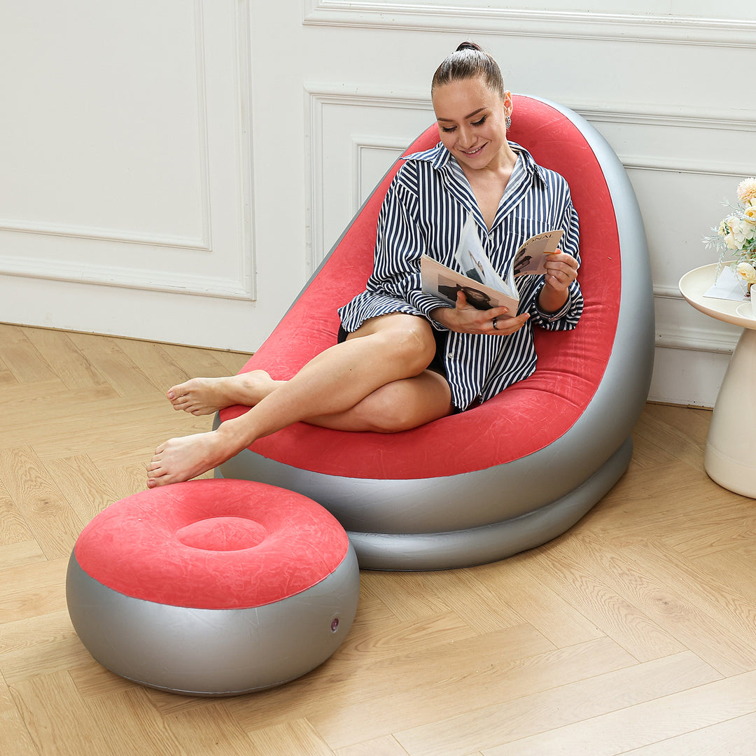 Women's Inflatable Comfort Sofa with Ergonomic Backrest Bowlift