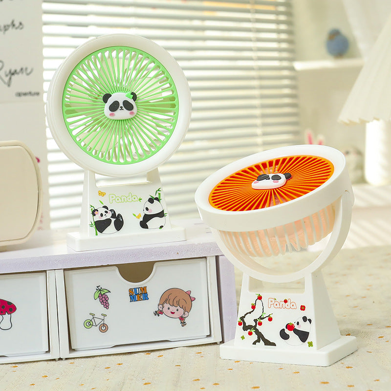 Ladies Portable Panda USB Desk Fan Bowlift