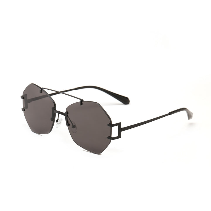 Women's fashionable octagonal sunglasses with delicate metal frame Bowlift