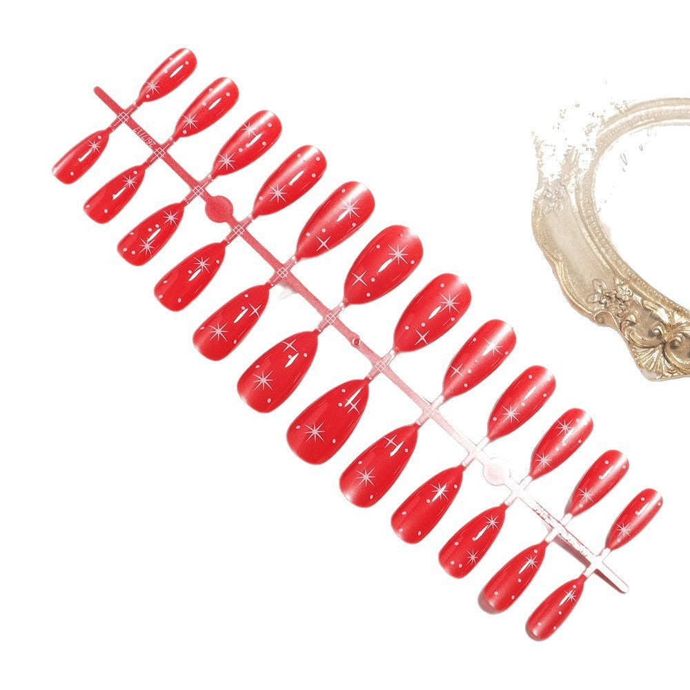 Starry Glossy Press-On Nail Set Bowlift