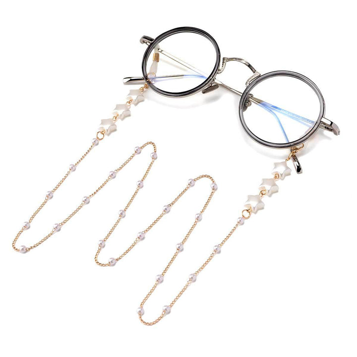 Heart-Embellished Eyewear Chain Bowlift