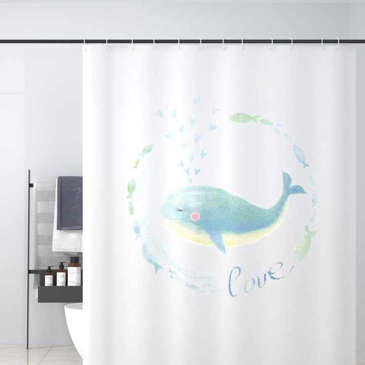 Tropical Cactus-Themed Shower Curtain Bowlift