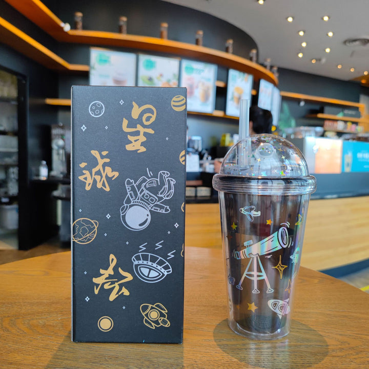 Women Insulated Water Bottle with Creative Astronaut Design Bowlift
