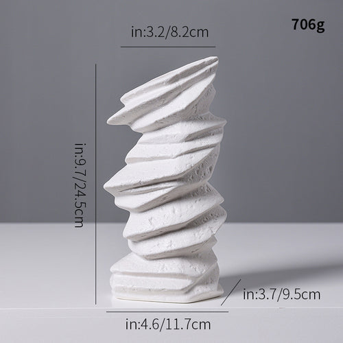 Abstract Textured Ceramic Sculpture