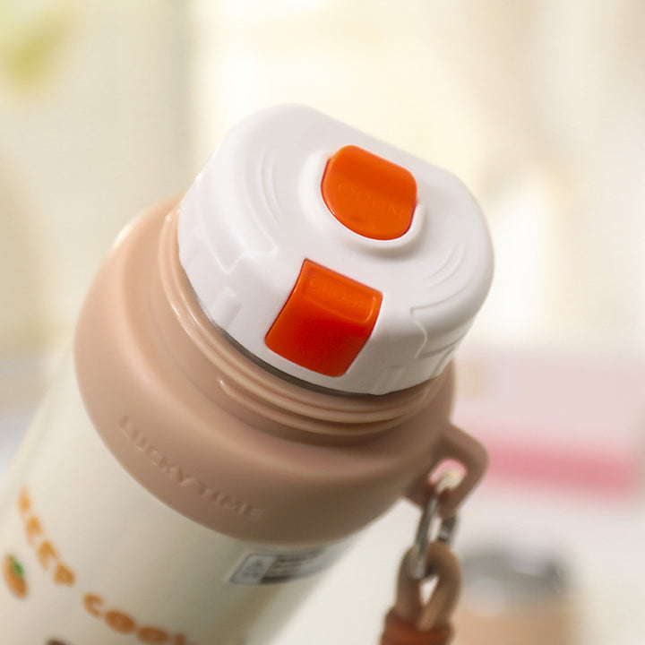 Women's Thermos Bottle in Playful Bear Design Bowlift