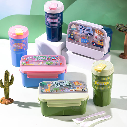 Kids-Themed Multi-Section Lunch Box