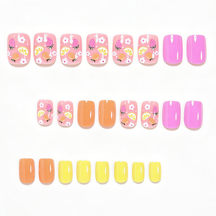 Fruit-Inspired Press-On Nail Art Set Bowlift