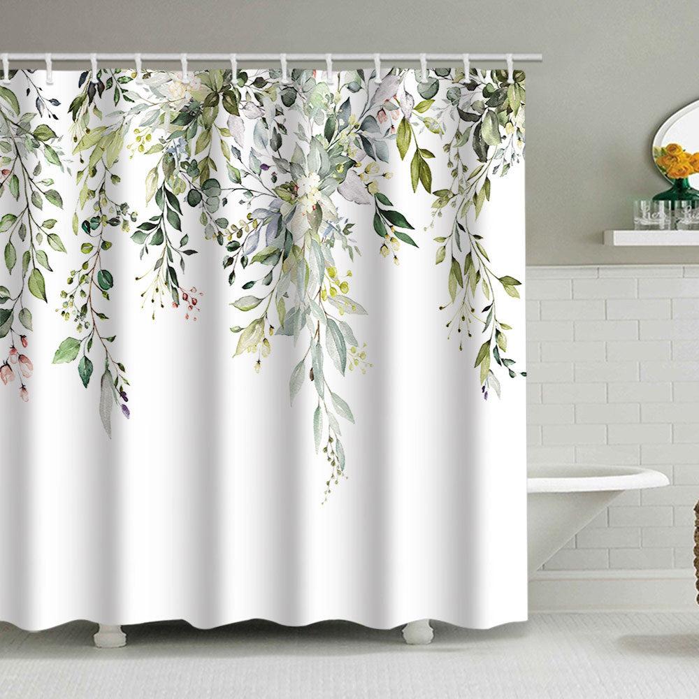 Artistic Floral Shower Curtain Bowlift