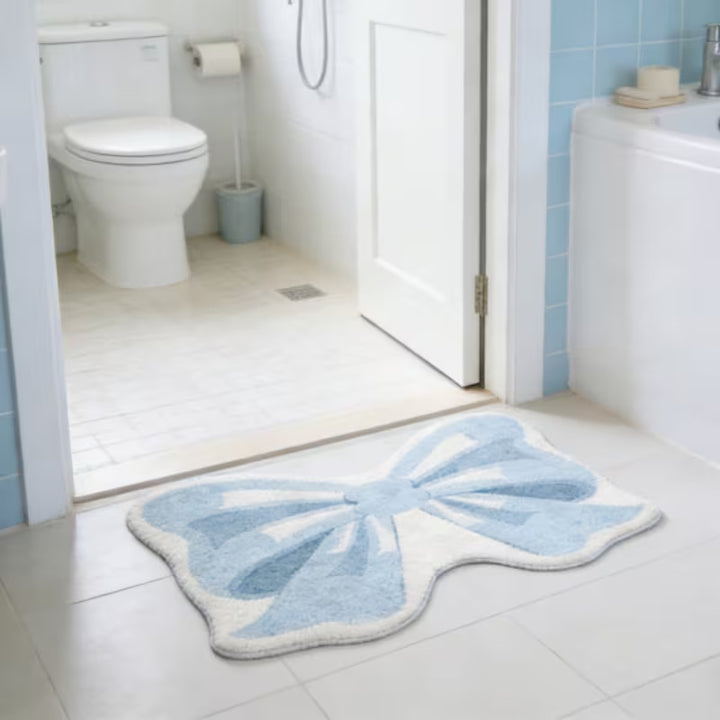Bow-Shaped Decorative Bath Mat