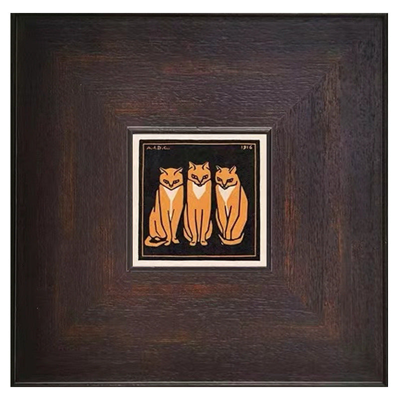 Framed Abstract Ink Artwork