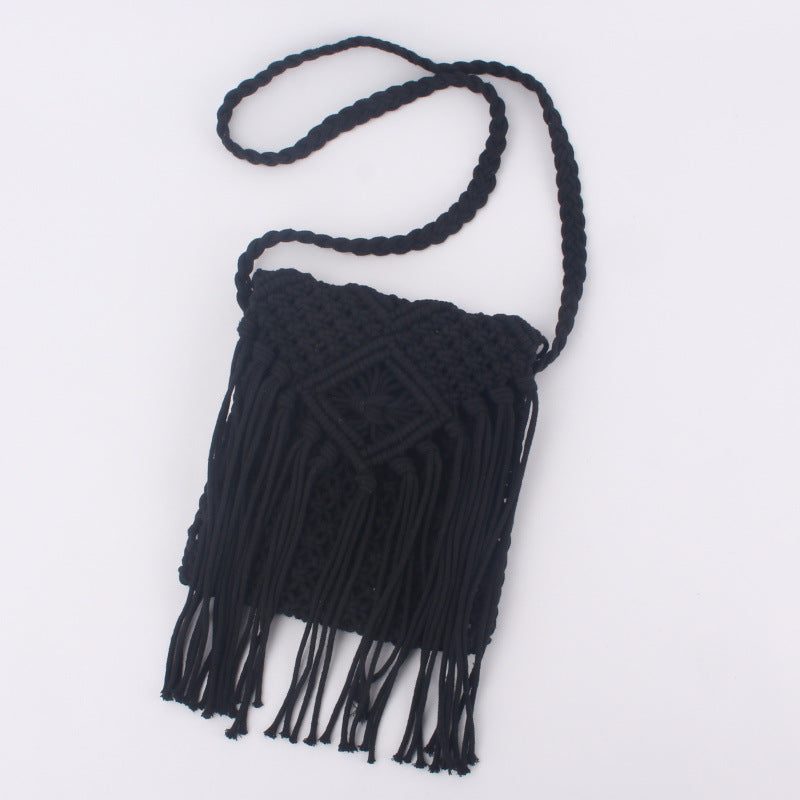 Hand-knotted fringe bag Bowlift