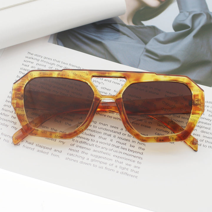 Women's fashionable hexagonal glasses Bowlift