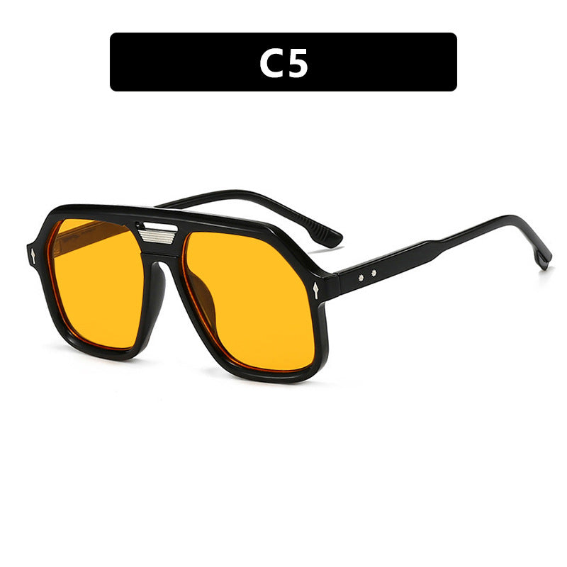 Women's oversized sunglasses with polygonal frame and UV protection Bowlift