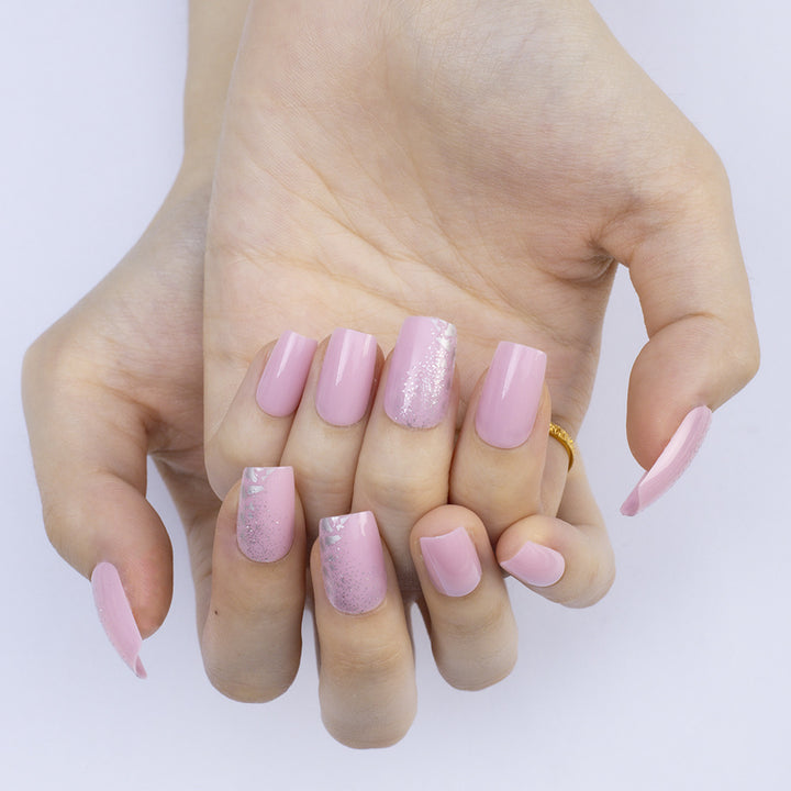 Glamorous artificial nails with glitter decoration Bowlift