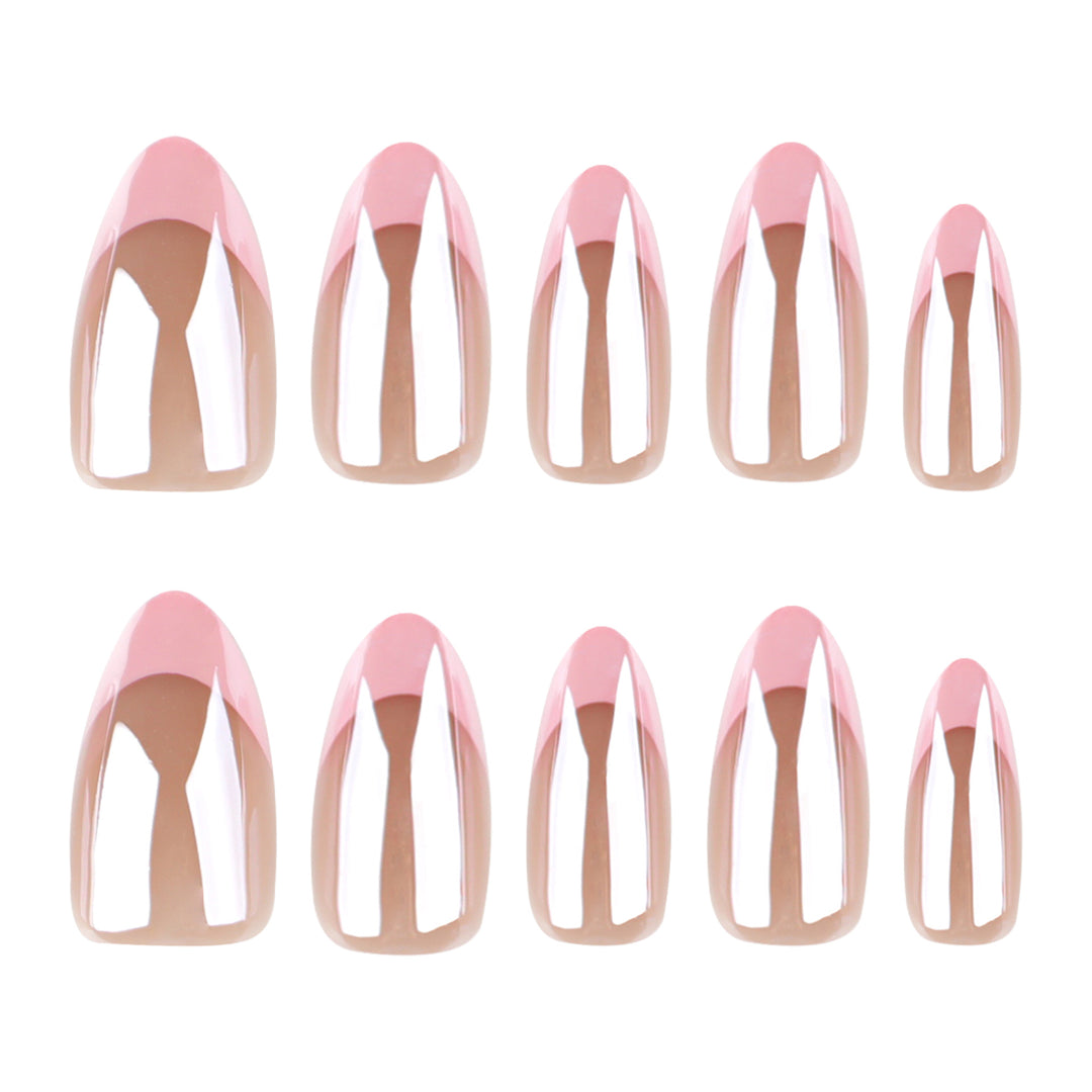 Artistic stiletto nails with gloss and transparency effects Bowlift