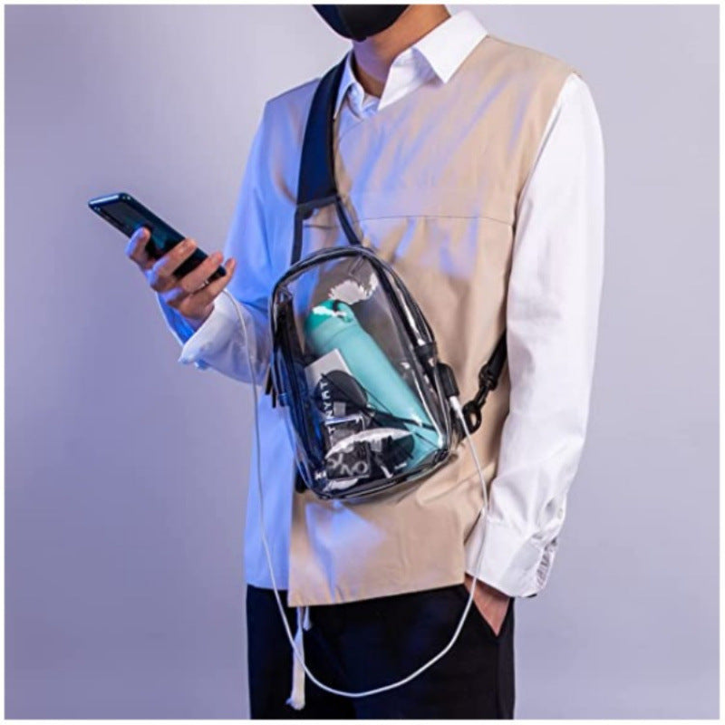 Transparent Shoulder Bag with Secure Access Bowlift