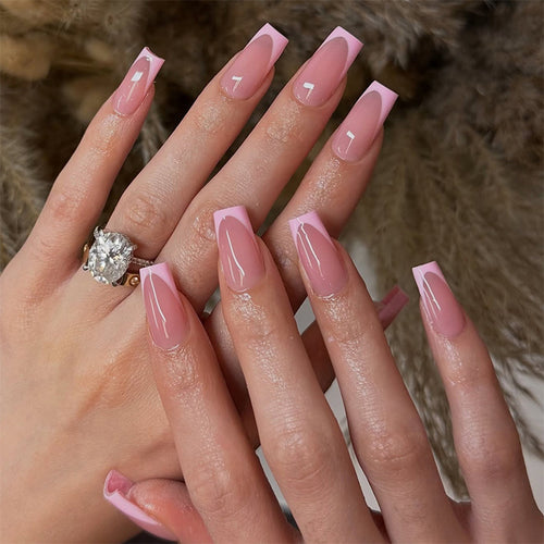 Artificial nail set with French tips Bowlift