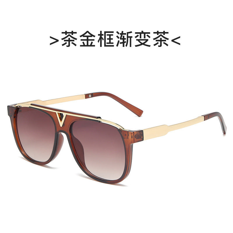 Women elegant oversized sunglasses with stylish transparent frame Bowlift