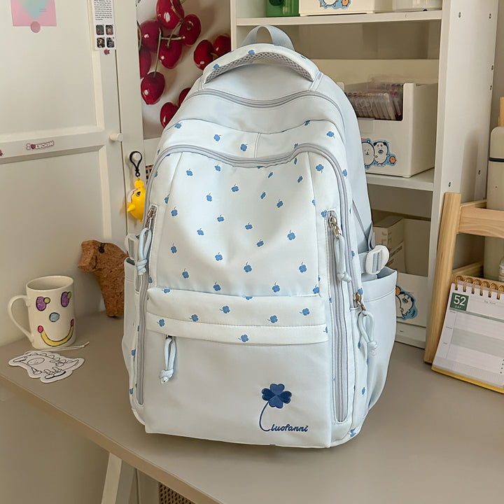 Playful Floral-Themed School Backpack Bowlift