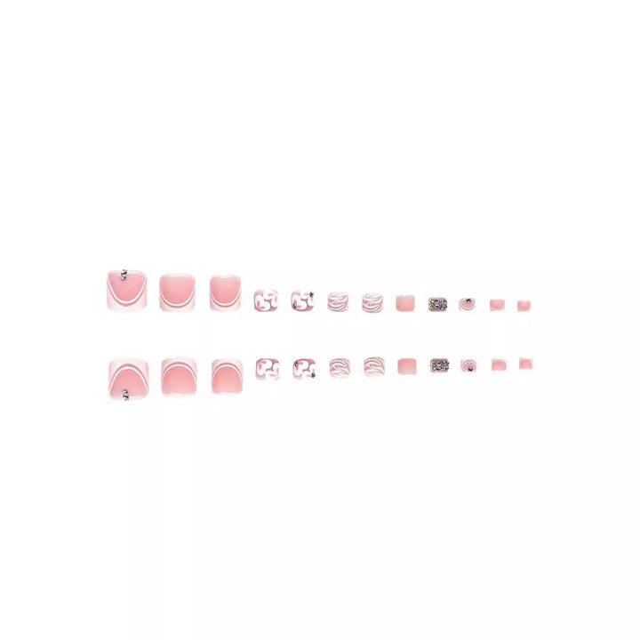 Elegant Decorative Acrylic Toe Nail Art Bowlift