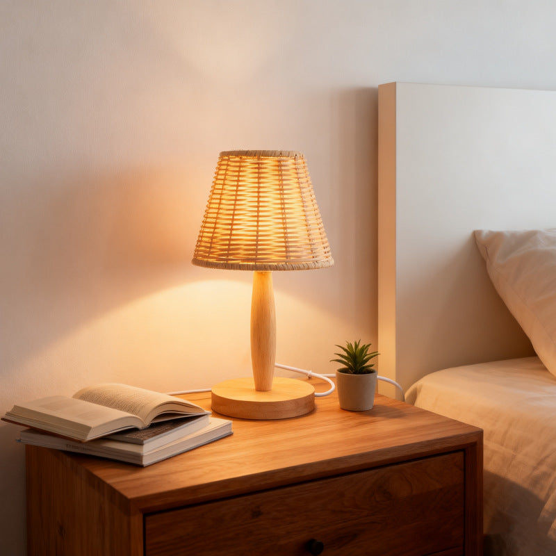 Woven Table Lamp Bowlift