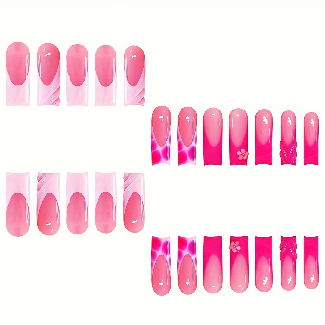 Artistic Floral 3D Press-On Nails Bowlift