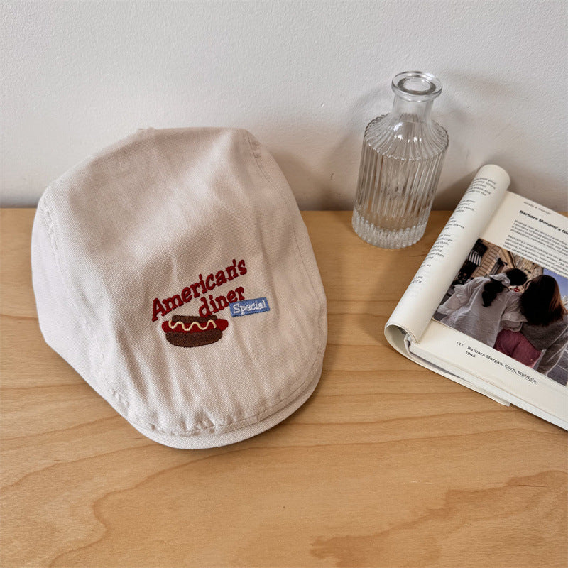 Men's Embroidered Casual Newsboy Cap Bowlift