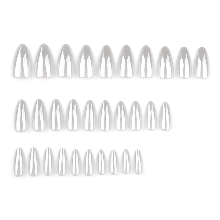 Artful stiletto nails with elegant shine details Bowlift