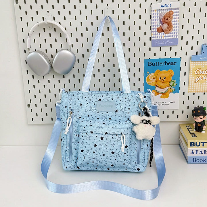 Lightweight Star-Patterned Backpack Bowlift