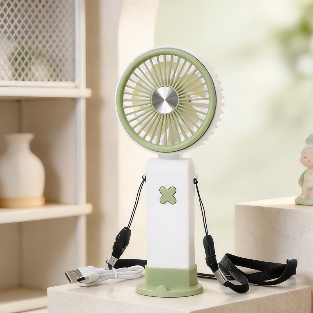 Women's Portable Hand Fan with Flexible Tilt Mechanism Bowlift