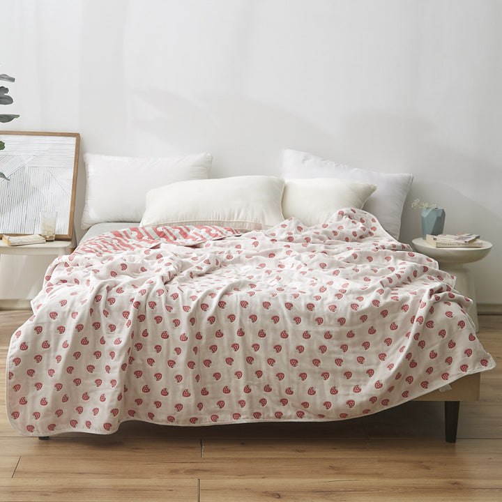 Women Elegant Blanket with Subtle Leaf Pattern Bowlift