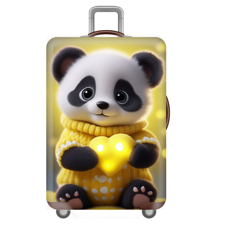 Unisex Hard-shell Travel Suitcase with Playful Panda Design Bowlift