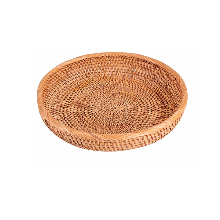 Round Decorative Woven Serving Tray Bowlift