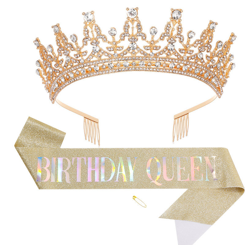 Women's Sparkling Crown and Sash Set Bowlift
