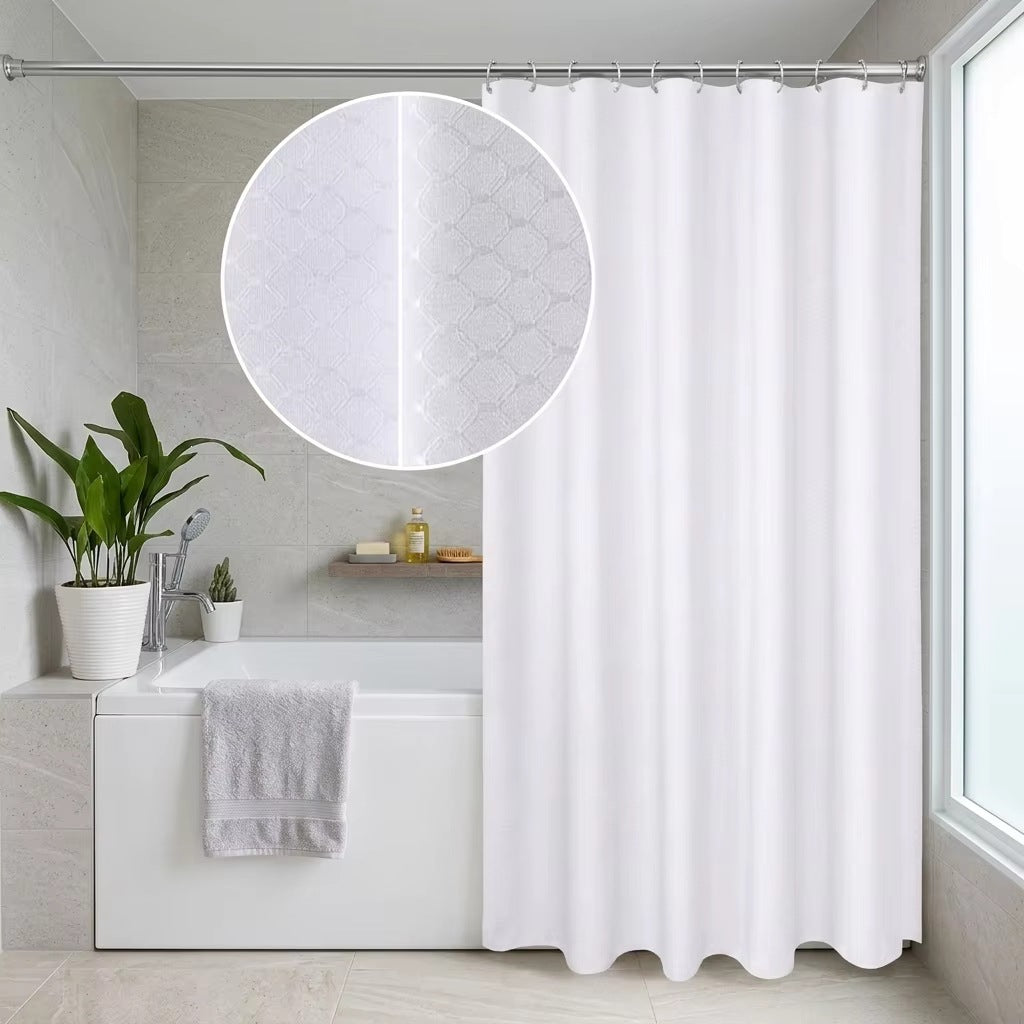 Textured Waterproof Shower Curtain Bowlift