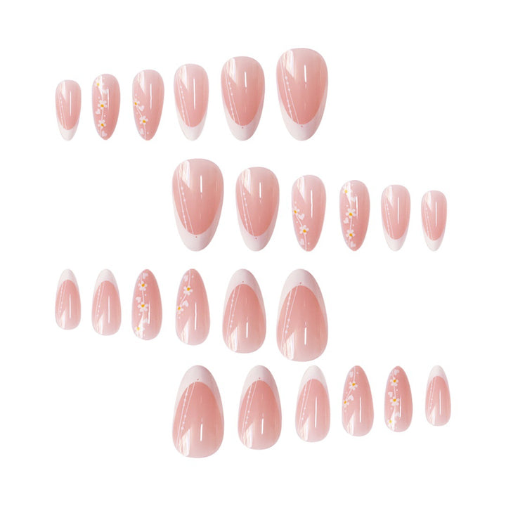 Artistic Floral Gradient Press-On Nail Set Bowlift