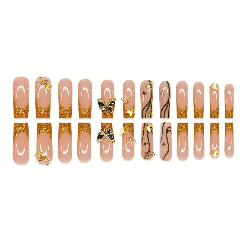Decorative Butterfly Press-On Nail Art Bowlift