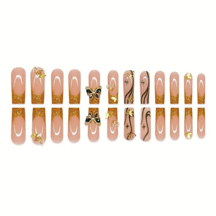 Decorative Butterfly Press-On Nail Art Bowlift