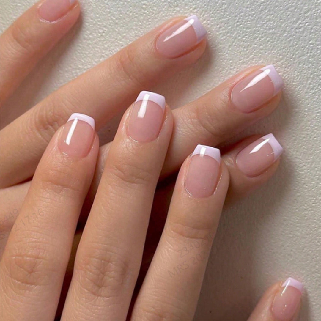 Elegant French Tip Nail Extensions Bowlift