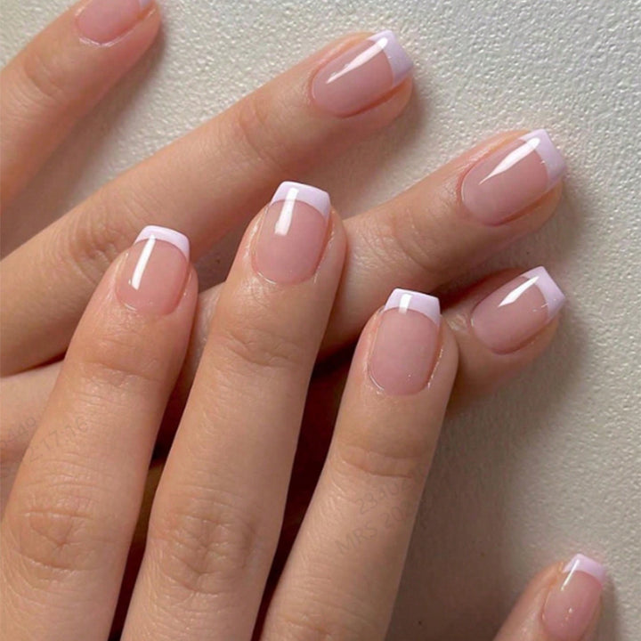 Elegant French Tip Nail Extensions Bowlift