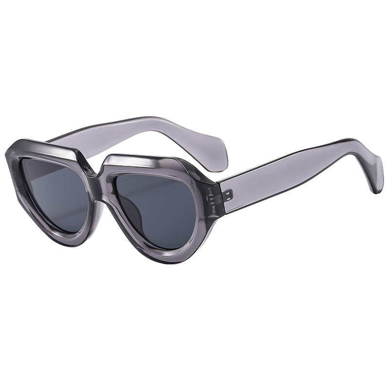 Women's Cat-Eye Sunglasses with Modern Transparent Frame and UV Protection Bowlift